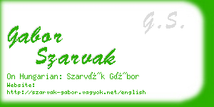 gabor szarvak business card